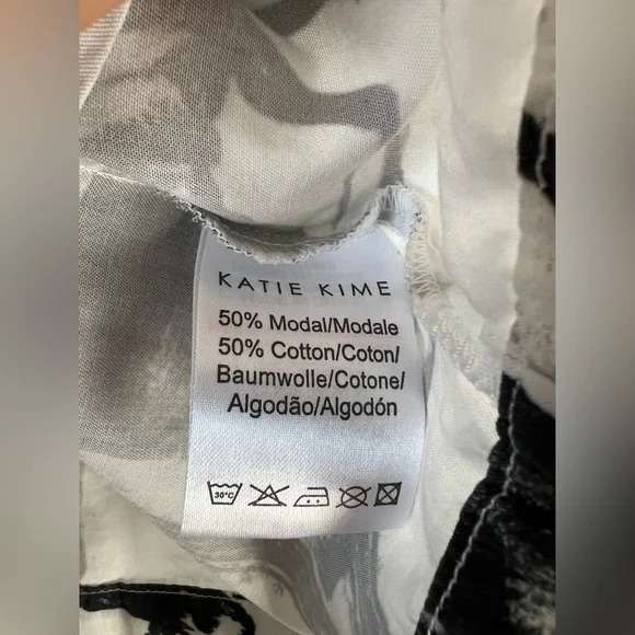 KATIE KIME Marfa Toile Pajama Pant Set Black Cotton size 3XL Horse Prada western - Picture 5 of 10